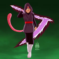 Goku Black dressed as a Reaper